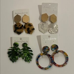 Fashion Jewelry Multicolor Earring Set